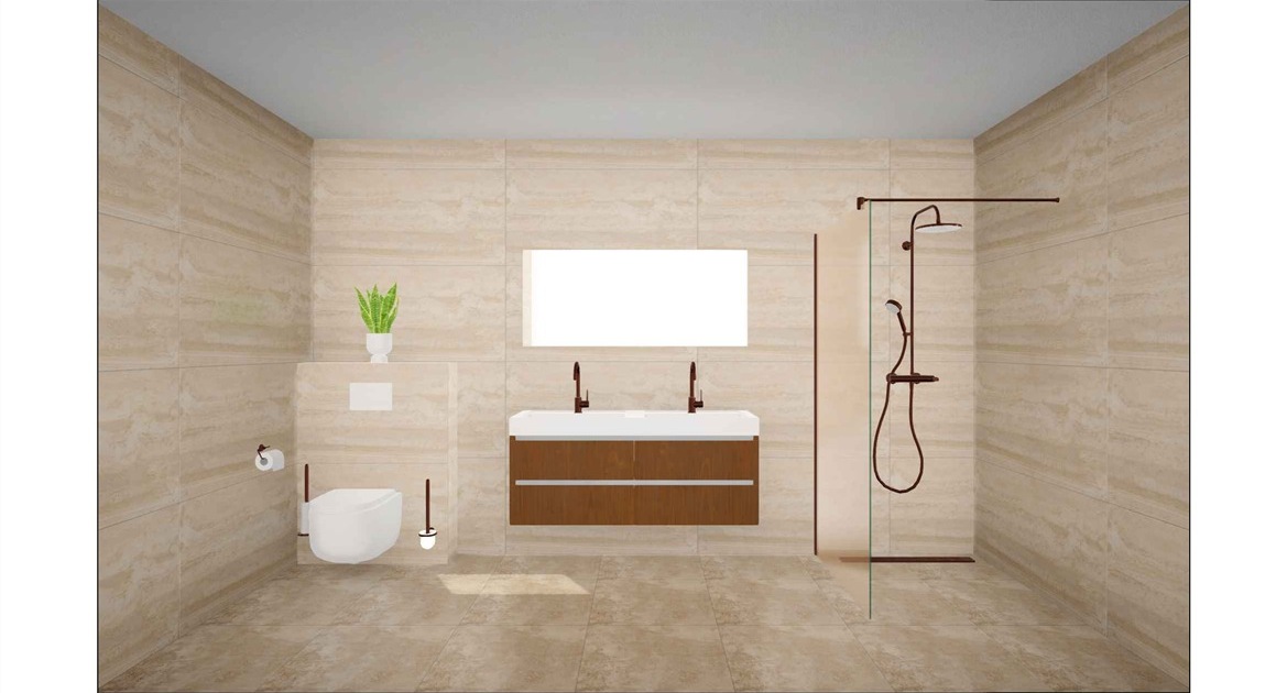 3D visualisatie badkamer — tweede ontwerp